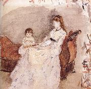 Berthe Morisot Ierma and her daughter painting